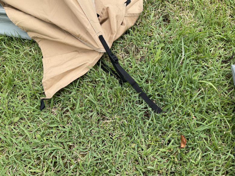 テントのベルト調整部分